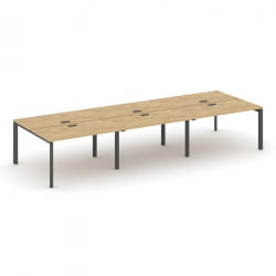 Рабочая станция двухсторонняя Стайл Проджект СН-59П.ДРС-074 Тиквуд Светлый/Металл Антрацит/Черный За / SN-59P.DRS-074