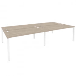 Рабочая станция на П-образном м/к ОНИКС О.МП-Д.РС-4.4.8 Дуб Аттик/Белый / ONIX O.MP-D.RS-4.4.8