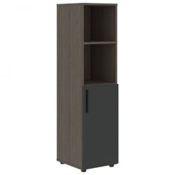 Шкаф-колонка с глухой малой дверью (правый) VELION VMCS 40.5 R Яшма черный Дуб Сильвер