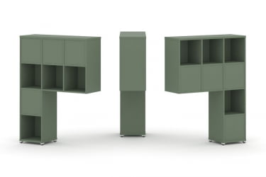 Надставка на стол высокая двухсторонняя + задняя стенка (8 шт.) CONCEPT CN.DNV-005 Кобо Белый металл