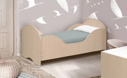 Детская кровать для девочки Малышка №6 600*1400 Дуб млечный