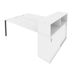 Рабочая станция с опорным шкафом-купе Метал Сйстем Б.РС-СШК-2.5 Белый/Антрацит / Metal System