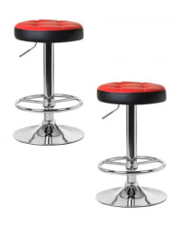 Табурет барный DOBRIN BRUNO (красно-черный) 2 шт