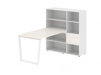 Рабочая станция EDIS EVRST 1213 Ясень Траун Белый Белый