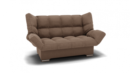 Диван Клик-Кляк (ЗР) Цвет фасада: Светло коричневый; Тип: Прямой; Материал фасада: Металл/Велюр