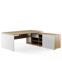 Стол рабочий на опорной креденции правый ZIO28510331 Орех