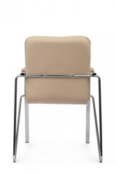 Стул Самба с мягкими подлокотниками СМБ-01Х Хром гальв. Бежевый / SMB-01H
