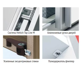 Шкаф-купе трехдверный Прайм 1800 Белое стекло/Зеркало/Белое стекло Дуб сонома