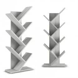 Стеллаж в гостиную Акцент СК-5 (5 полок) Выбеленное дерево