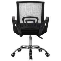 Кресло CROMEX (КРОМЕКС) Debut CH-697 ХРОМ сетка/ткань TW черное