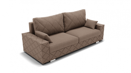 Диван Мартин-1 (ЗР) Цвет фасада: Светло коричневый; Тип: Прямой; Материал фасада: Металл/Велюр