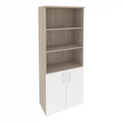 Шкаф высокий широкий (2 низких фасада ЛДСП) ONIX O.ST-1.1 Дуб Аттик/Белый