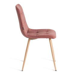 Металлический стул CHILLY (mod. JSC-220) Велюр/металл , 44,5х52,5х88 см, Coral (коралловый) HLR44 / натуральный