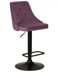 Стул барный DOBRIN JOSEPH BLACK (пудрово-сиреневый велюр (MJ9-52)) 2 шт
