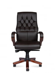 Кресло офисное Боттичелли P2338-L0828 leather Темно-коричневая