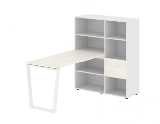 Рабочая станция ЕДИС ЕВРСТ 1113 Ясень Траун Белый Белый / EDIS EVRST