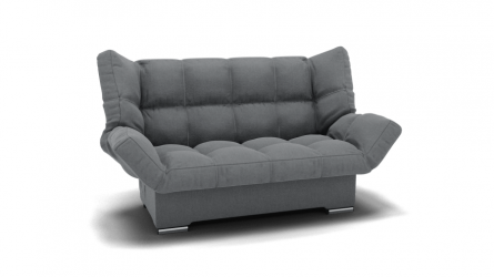 Диван Клик-Кляк (ЗР) Цвет фасада: Светло серый; Тип: Прямой; Материал фасада: Металл/Велюр