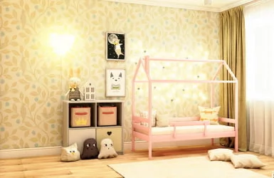 Детская кровать с бортиком RooRoom кд-1Р Розовый