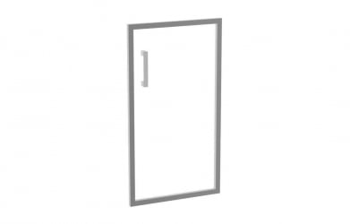 Дверь стекло в алюминии В-512 R матовое