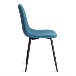 Кухонный стул BREEZE (mod. 4724) Велюр/металл , 44 х 53 х 87 см, Dark turquoise (темно-бирюзовый) HLR62 / черный