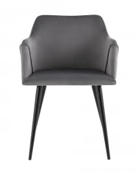 Стул с подлокотниками Джоэл велюр Серый