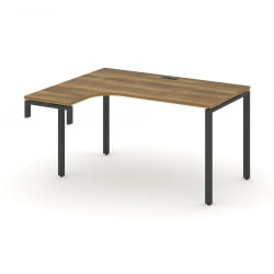 Стол-надставка на опорную тумбу (левый) CONCEPT CN.OSAN-002(L) Сандал Янтарный Черный