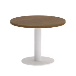 Стол журнальный круглый ХОМЕ ОФФИCЕ ВР.СП-5-60.1Г Орех Гварнери/Белый металл / HOME OFFICE VR.SP-5-60.1G
