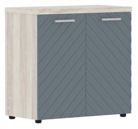 Шкаф с глухими малыми дверьми и топом Torr LUX TLLC 85.1 Сосна Эдмонд Серо-голубой