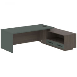 Стол руководителя правый VELION VCT 2319 R Нефрит Дуб Сильвер