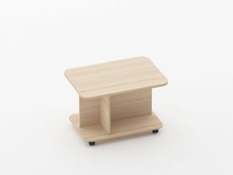 Журнальный столик на колесиках Glassy 4.10 Дуб молочный