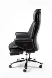 Кресло офисное Парламент H-2021-35 black leather Черный