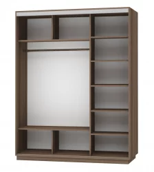 Шкаф-купе трехдверный Экспресс Медиум-1 1800х2200h Ясень шимо тёмный