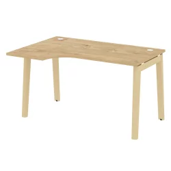 Стол эргономичный левый ONIX WOOD OW.SA-2(L) Тиквуд Светлый/Светлый