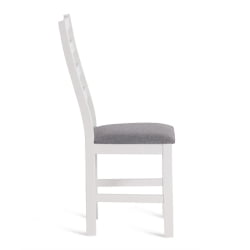 Стул ROSARIO Многослойная фанера, 39 х 39 х 99 см, white, ткань темно-серая (150)