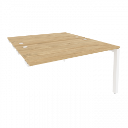 Стол-приставка двойной на П-образном м/к к опорным элем. ONIX O.MP-D.SPR-3.8 Тиквуд Светлый/Белый