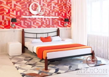 Кровать София Лукс 1800х1900 Черная / Lux