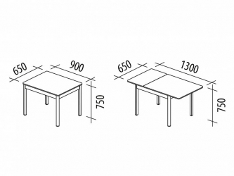 Стол обеденный раскладной Орфей 44 Бетон крем-Оникс