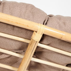 Кресло PAPASAN ECO/ПАПАСАН ЭКО P115-1/SP STD /c подушкой, ремешками/ Natural (натуральный), экошерсть Коричневый, 1811-5