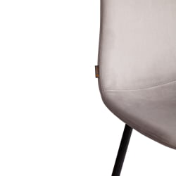 Мягкий стул BREEZE (mod. JSC-58) Велюр/металл , 44 х 53 х 86 см, Light grey (светло-серый) HLR14 / черный