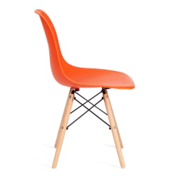 Стул CИНДЙ (ЕАМЕС) (мод. 001) / 1 шт. в упаковке дерево бук/металл/сиденье пластик, 51кс46кс82.5см, оранжевый/оранге / CINDY (EAMES) (mod. 51x46x82.5см, оранжевый/orange