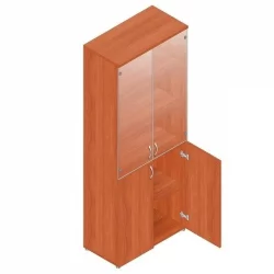Шкаф для документов со стеклом Р.Ш-2СБ вишня Оксфорд