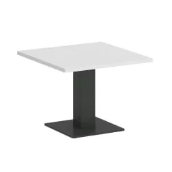 Стол журнальный квадратный ХОМЕ ОФФИCЕ ВР.СП-5-60.2Г Белый Бриллиант/Антрацит металл / HOME OFFICE VR.SP-5-60.2G