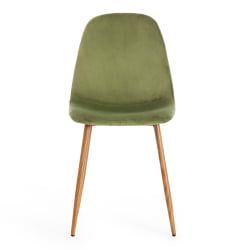 Кухонный стул BREEZE (mod. 4724) вельвет/металл, 44 х 53 х 87 см, Green (зеленый) HLR54 / натуральный