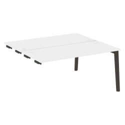 Стол-приставка двойной к опорным элементам ОНИКС ВООД ОВ.Д.СПР-4.7 Белый Бриллиант/Темный / ONIX WOOD OW.D.SPR-4.7