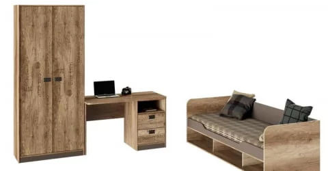 Набор детской мебели Пилигрим стандартный Дуб каньон светлый/Серый