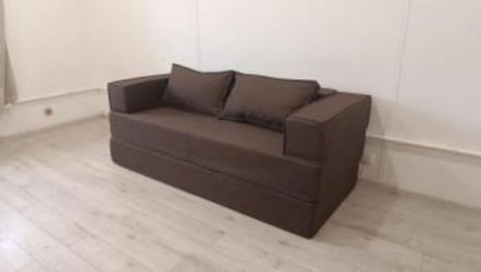 Диван прямой бескаркасный Хит (Berhouse) Цвет фасада: Кемел; Тип: Прямой; Материал фасада: Рогожка