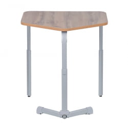 Парта одноместная трапеция (рост 3-7) Ясень Шимо светлый/Металл Серый