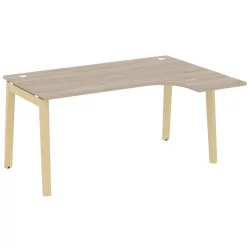 Стол эргономичный левый ОНИКС ВООД ОВ.СА-4(Р) Дуб Аттик/Светлый / ONIX WOOD OW.SA-4(R)
