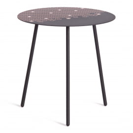 Кофейный столик TETCHAIR металл, 45 х 45 х 45 см, черный с лого