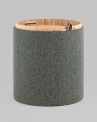 Пуф-столик с ящиком Хюгге S букле темно-серый